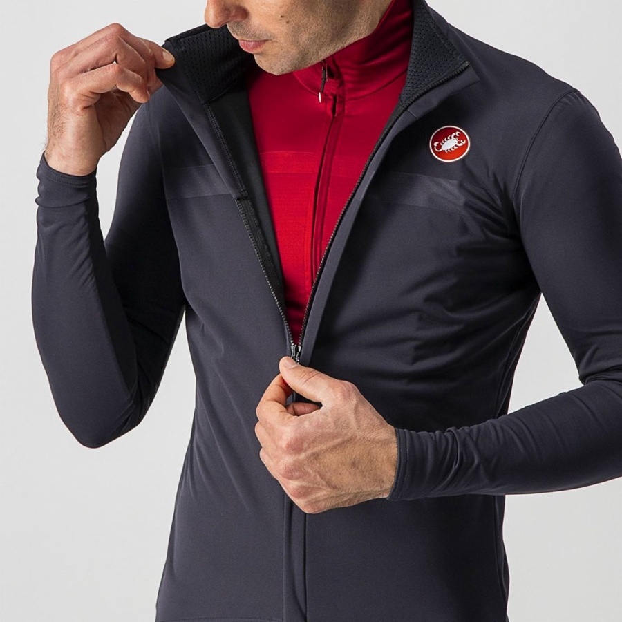 Castelli GOCCIA Bescherming Heren Donkergrijs | 497058GZO