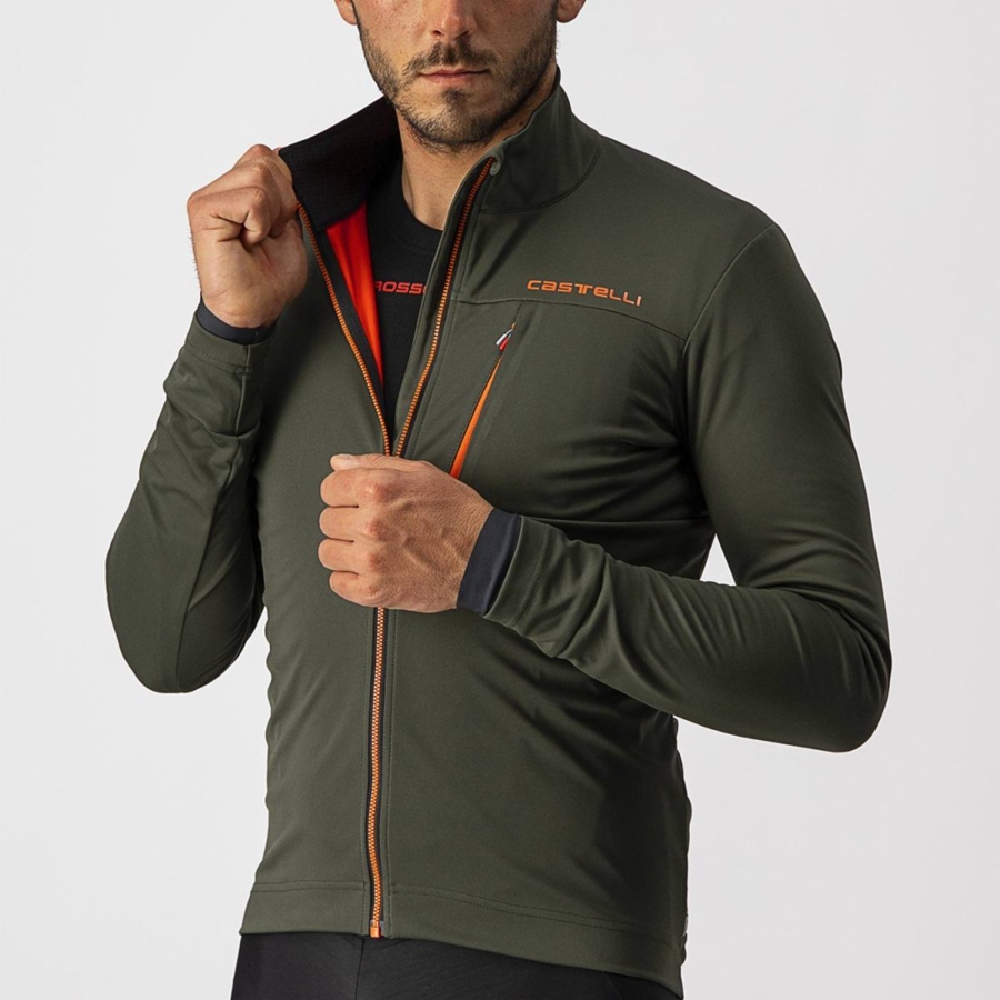 Castelli GO Jassen Heren Groen Rood | 479306LBP