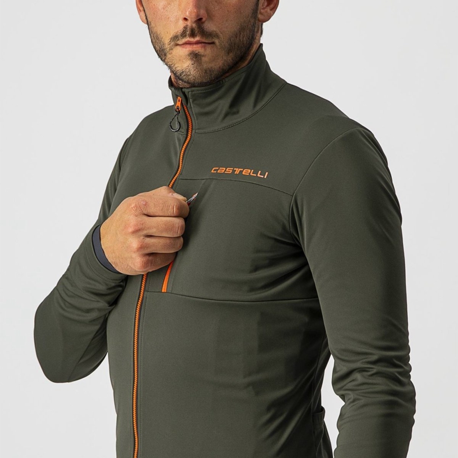 Castelli GO Jassen Heren Groen Rood | 479306LBP