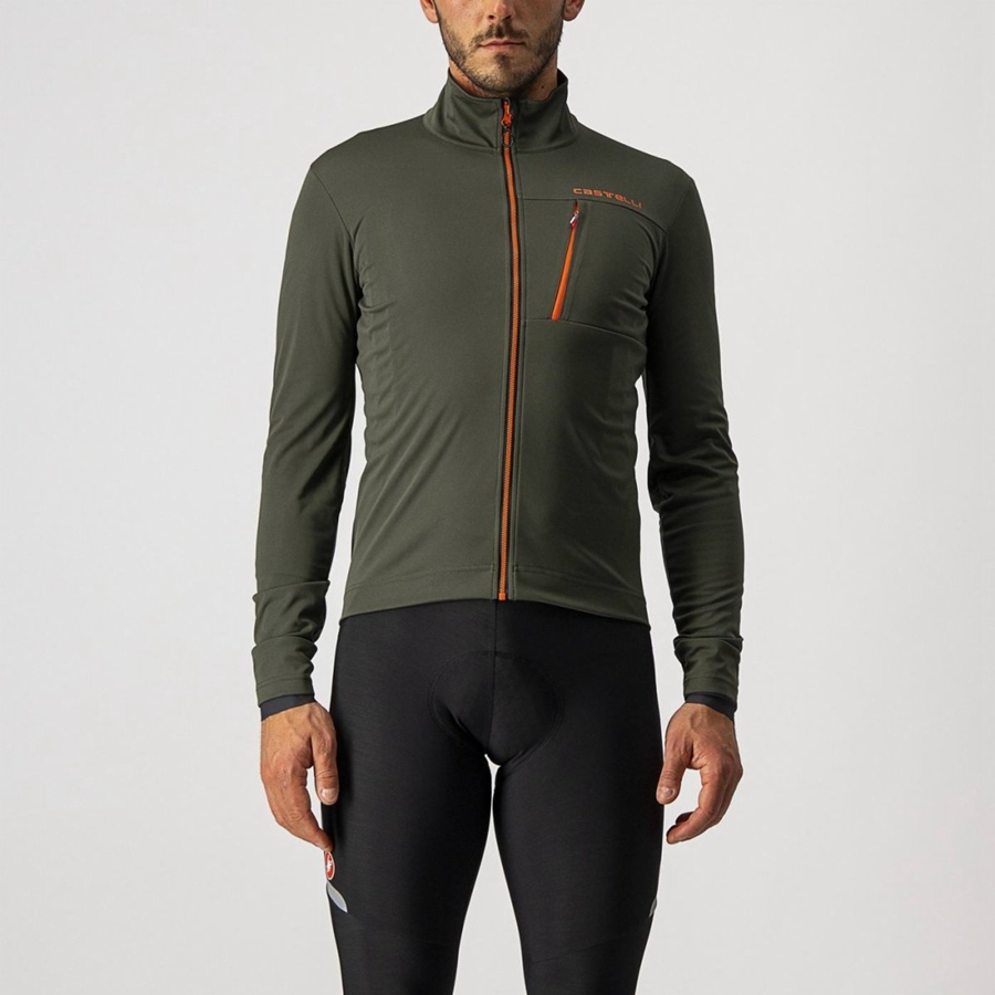 Castelli GO Jassen Heren Groen Rood | 479306LBP