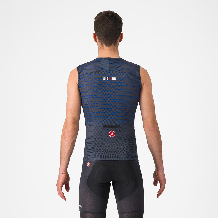 Castelli INSIDER SLEEVELESS Jersey Heren Blauw | 902863DPG