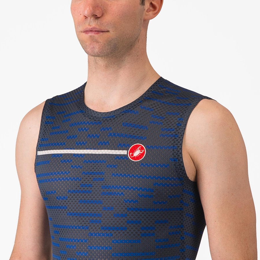 Castelli INSIDER SLEEVELESS Jersey Heren Blauw | 902863DPG