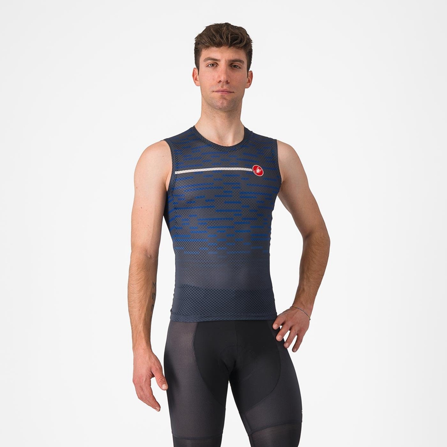 Castelli INSIDER SLEEVELESS Jersey Heren Blauw | 902863DPG