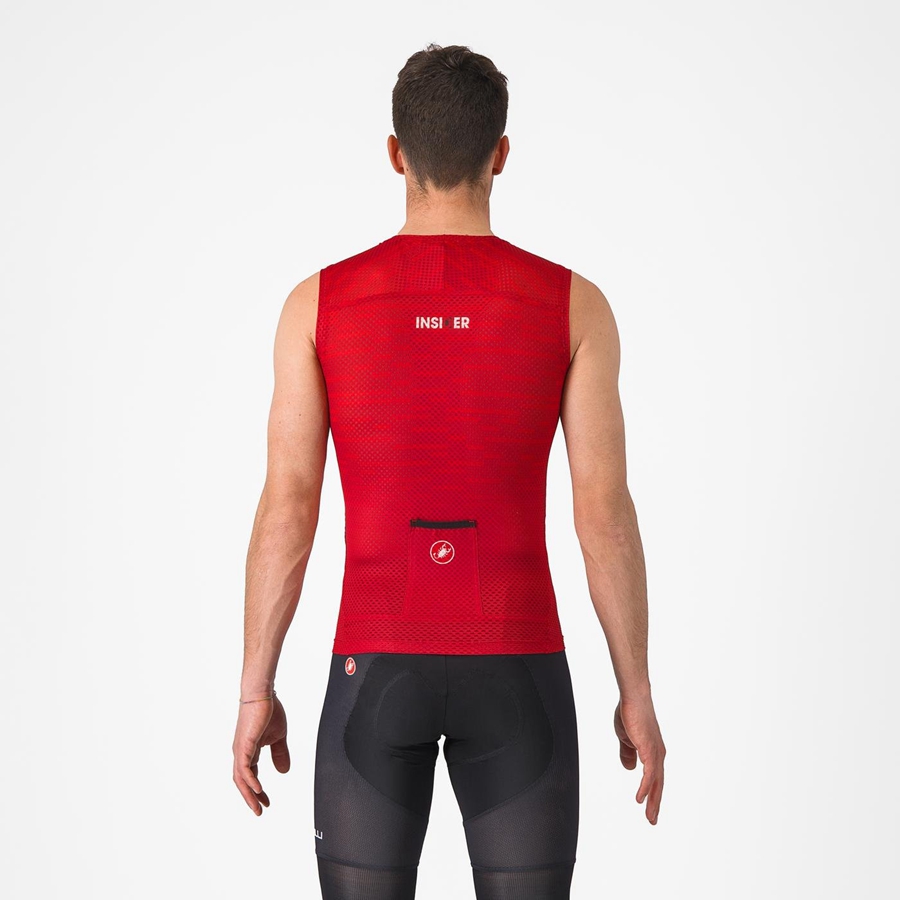 Castelli INSIDER SLEEVELESS Jersey Heren Donkerrood | 361794PHT