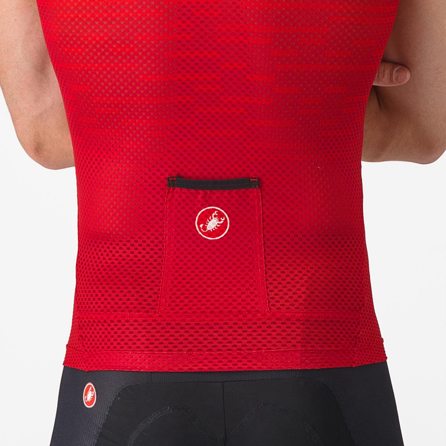 Castelli INSIDER SLEEVELESS Jersey Heren Donkerrood | 361794PHT