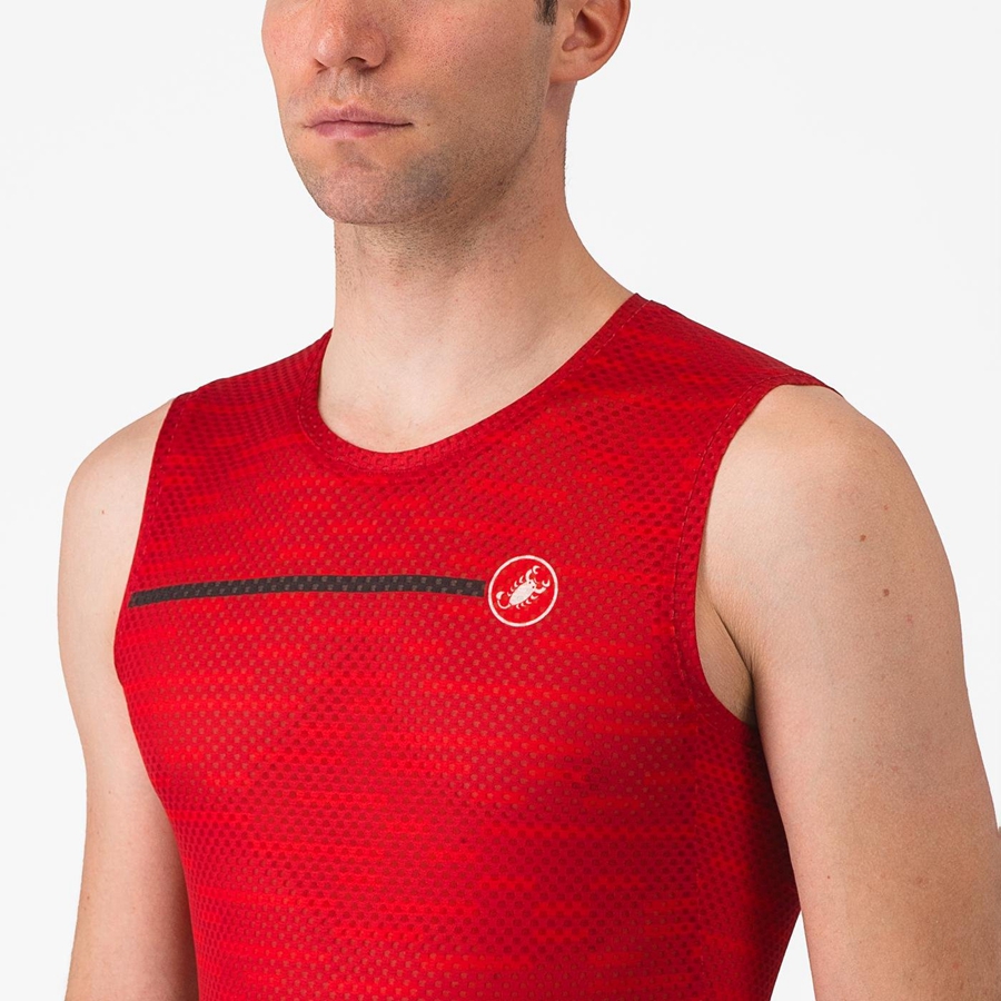 Castelli INSIDER SLEEVELESS Jersey Heren Donkerrood | 361794PHT