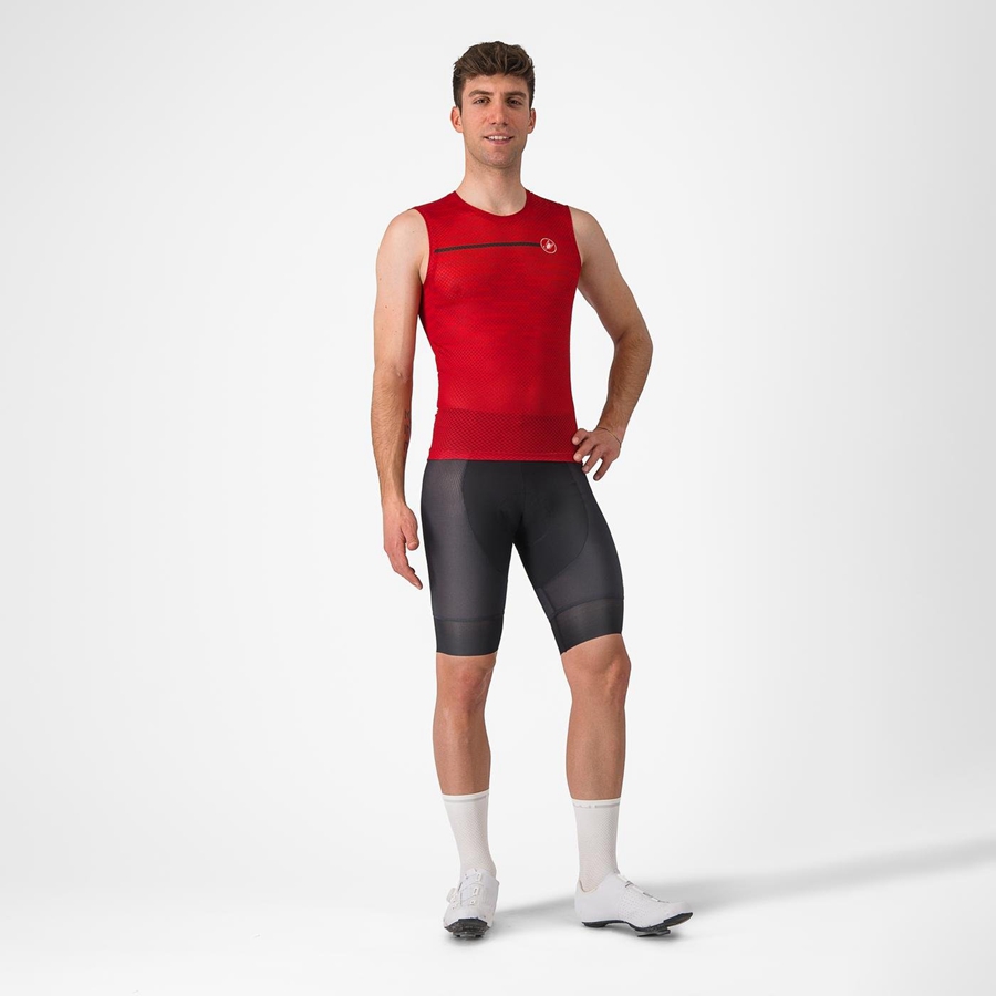 Castelli INSIDER SLEEVELESS Jersey Heren Donkerrood | 361794PHT