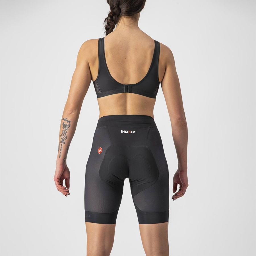 Castelli INSIDER W Korte Broek Dames Zwart | 801246LJO