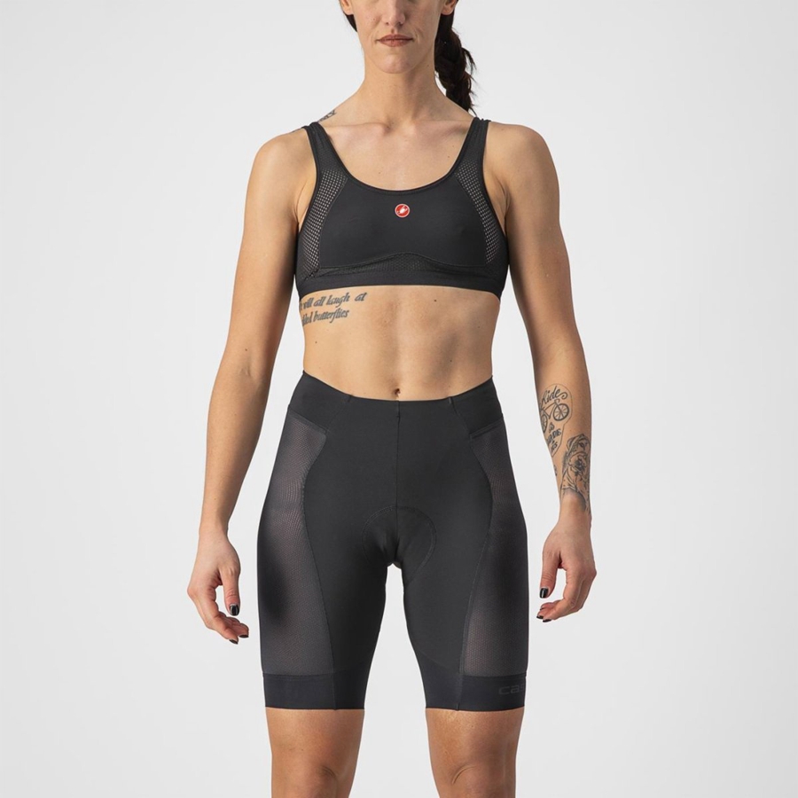 Castelli INSIDER W Korte Broek Dames Zwart | 801246LJO