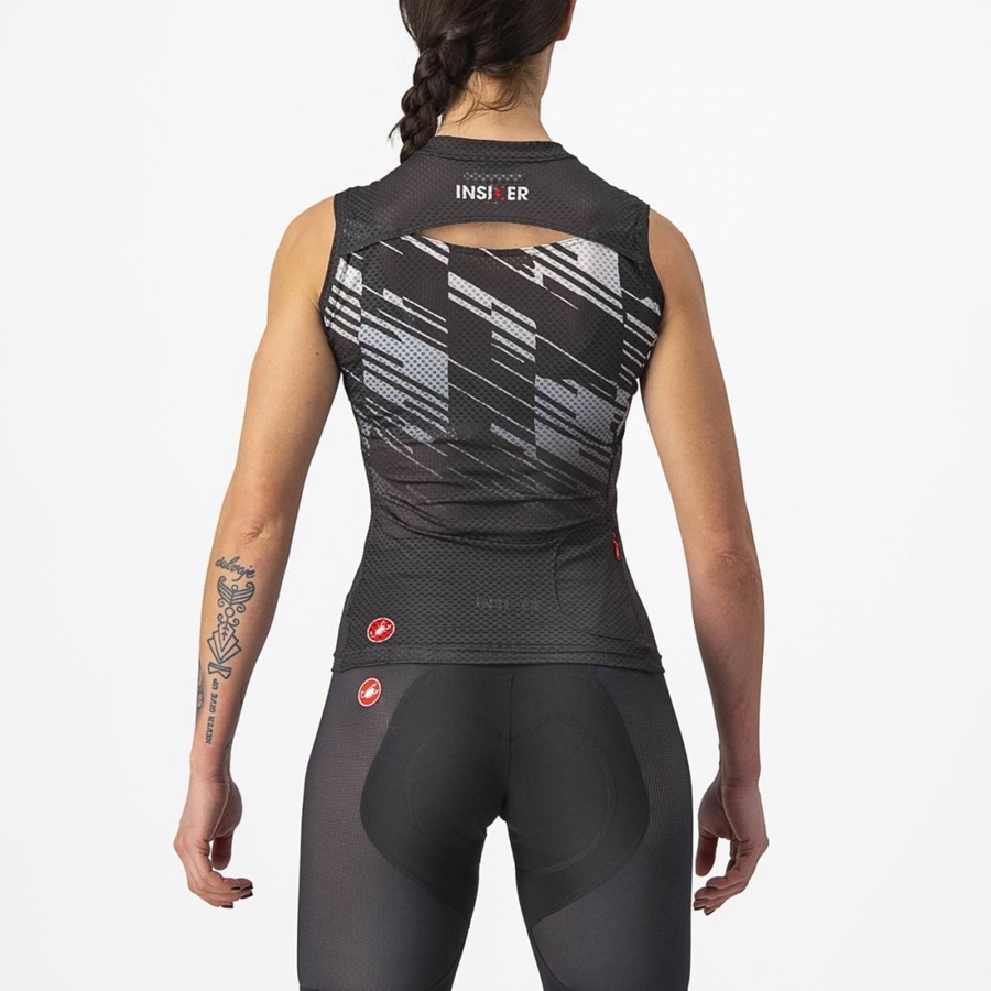 Castelli INSIDER W SLEEVELESS Jersey Dames Zwart | 852674XKP