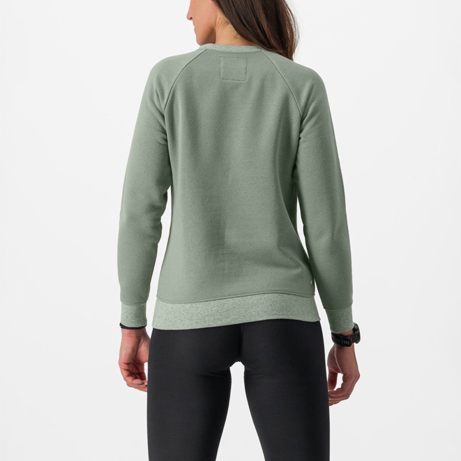 Castelli LOGO W SWEATSHIRT Casual Dames Groen | 625481JKI