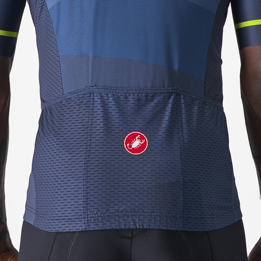 Castelli ORIZZONTE Jersey Heren Blauw Lichtgrijs Blauw | 627408FUX