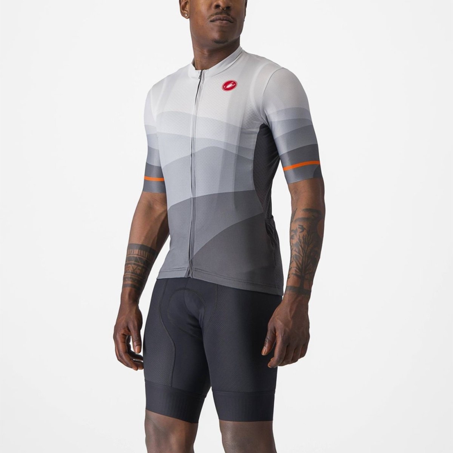 Castelli ORIZZONTE Jersey Heren Donkergrijs Zilver Grijs | 285130HUQ