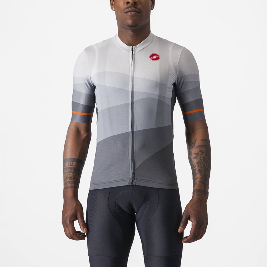 Castelli ORIZZONTE Jersey Heren Donkergrijs Zilver Grijs | 285130HUQ