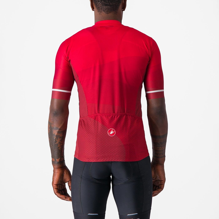 Castelli ORIZZONTE Jersey Heren Rood Rood Wit | 065217OSB