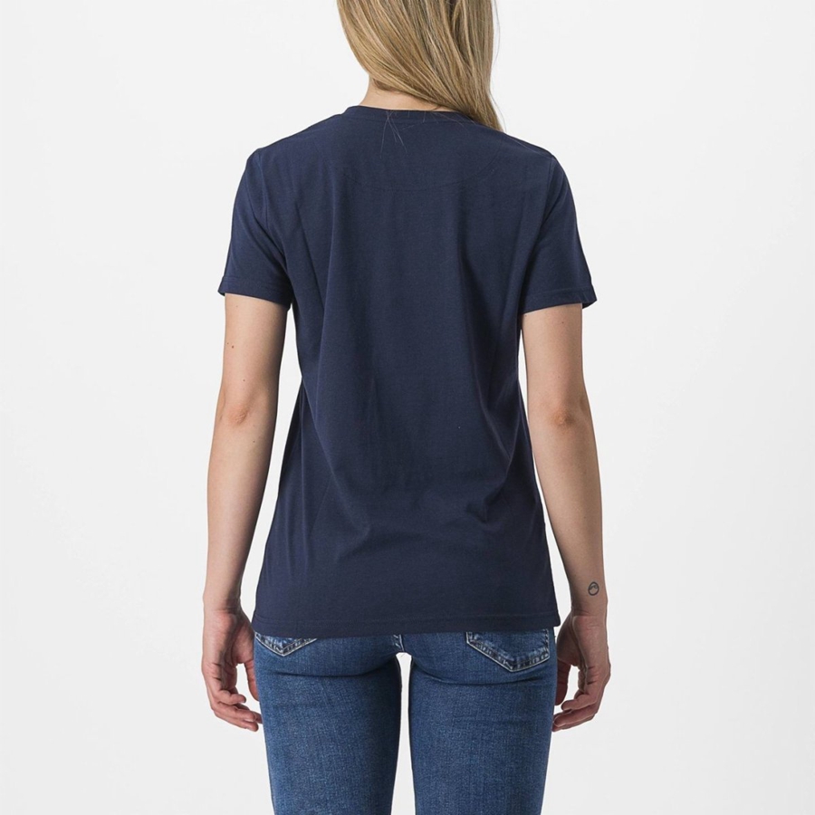 Castelli PEDALARE TEE Casual Dames Blauw | 034562OGU