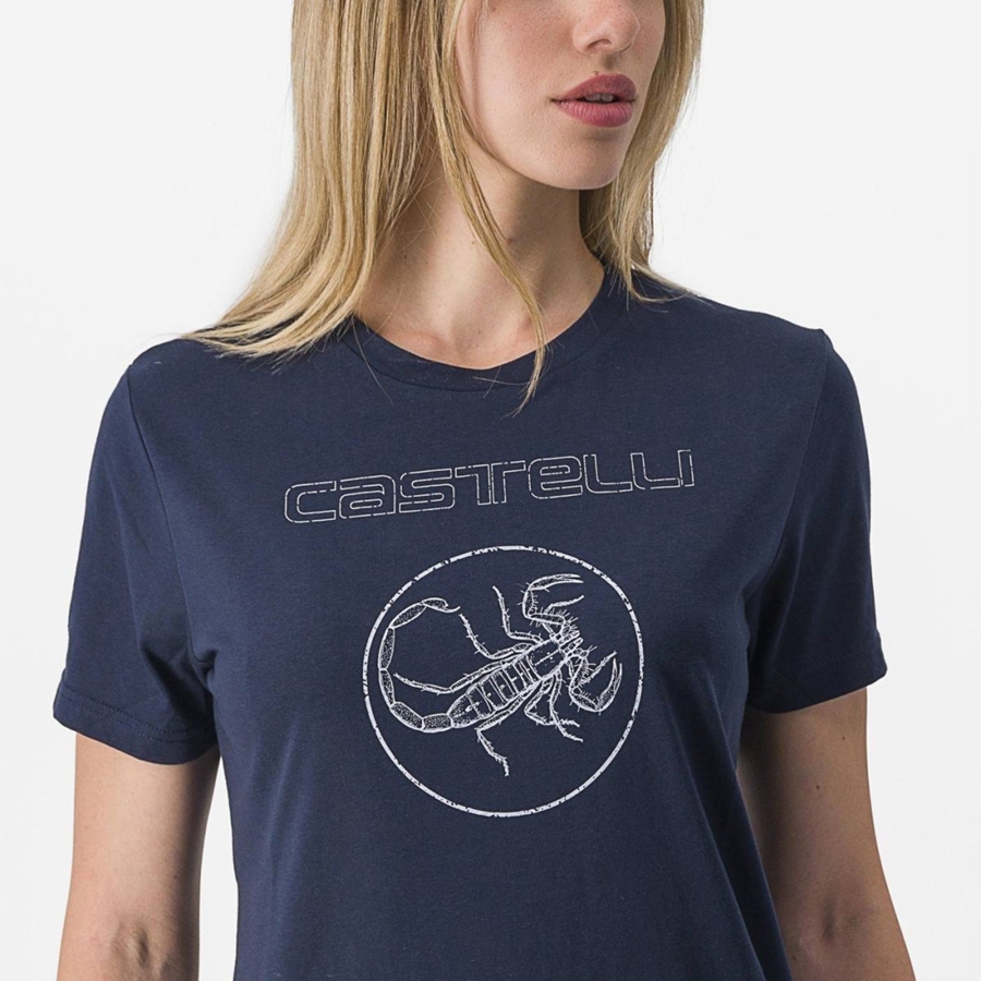 Castelli PEDALARE TEE Casual Dames Blauw | 034562OGU