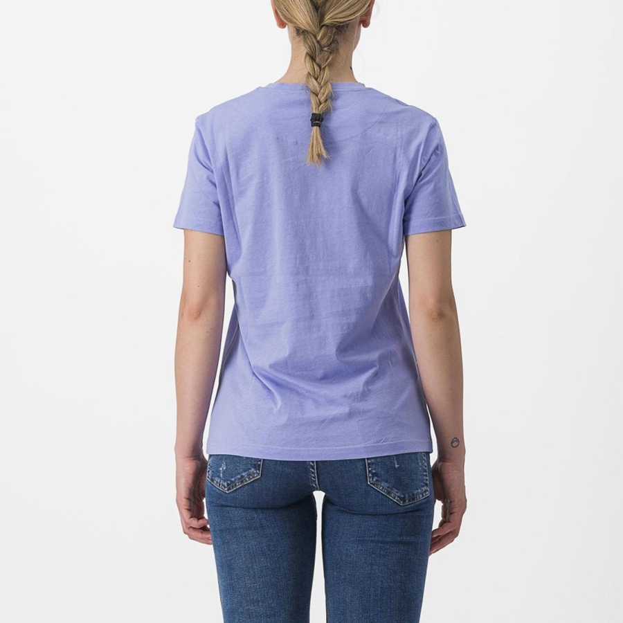 Castelli PEDALARE TEE Casual Dames Paars Wit | 836095SYZ