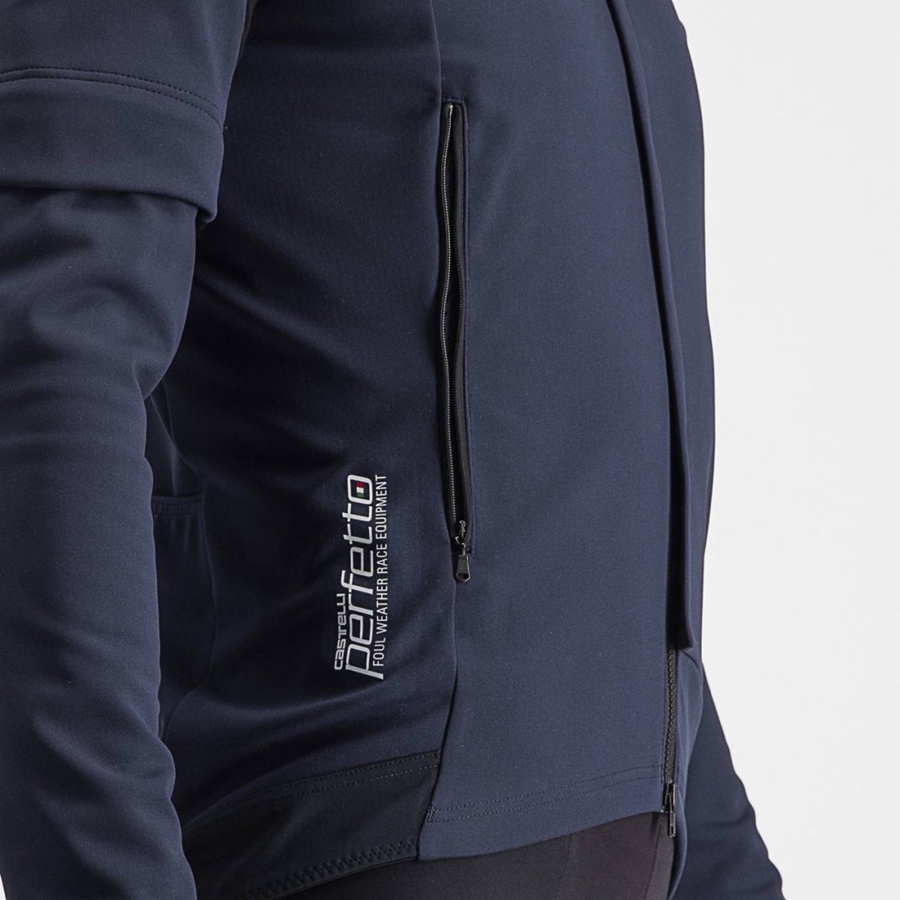 Castelli PERFETTO RoS 2 CONVERTIBLE Jassen Heren Blauw Zilver | 605418JGY