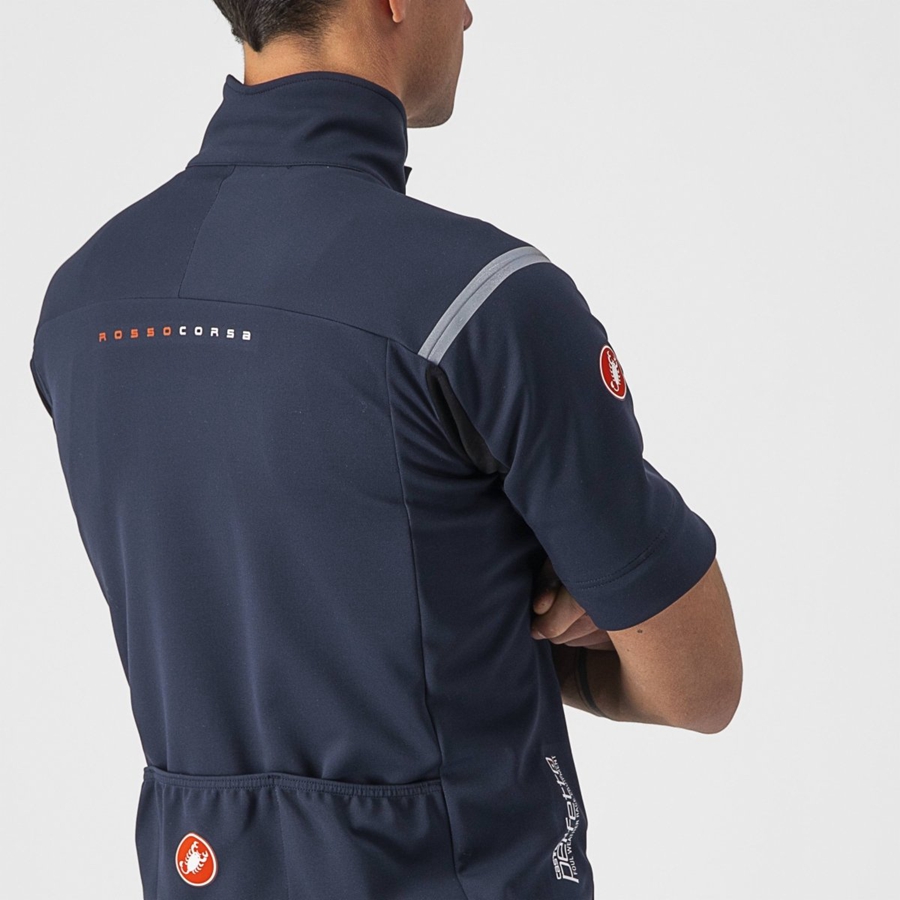 Castelli PERFETTO RoS 2 CONVERTIBLE Jassen Heren Blauw Zilver | 605418JGY