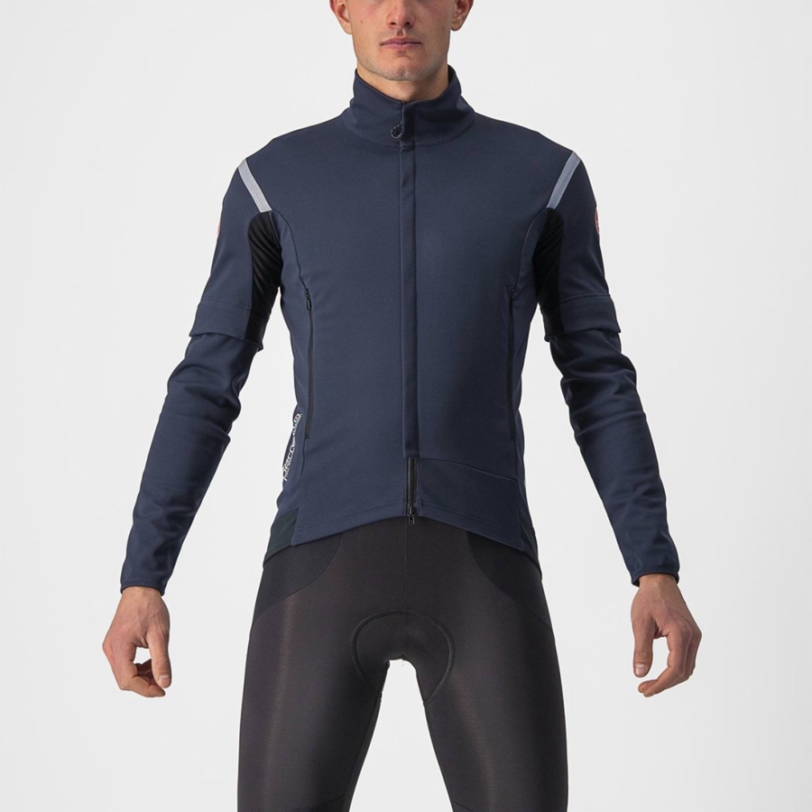 Castelli PERFETTO RoS 2 CONVERTIBLE Jassen Heren Blauw Zilver | 605418JGY