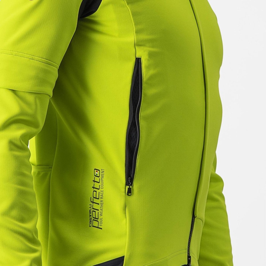 Castelli PERFETTO RoS 2 CONVERTIBLE Jassen Heren Lichtgroen Donkergrijs | 052673MBL