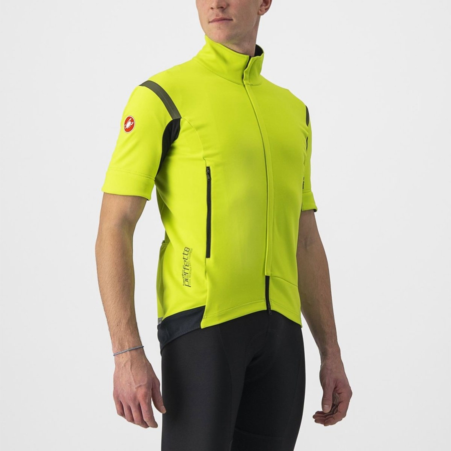 Castelli PERFETTO RoS 2 CONVERTIBLE Jassen Heren Lichtgroen Donkergrijs | 052673MBL