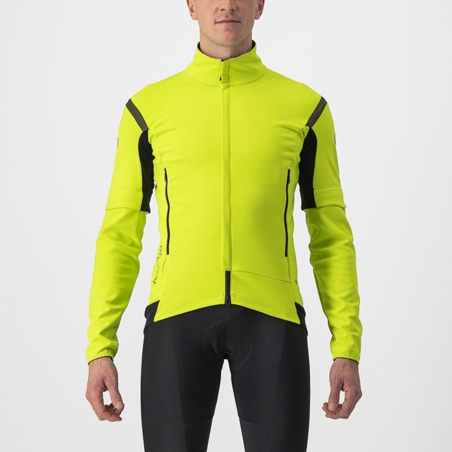 Castelli PERFETTO RoS 2 CONVERTIBLE Jassen Heren Lichtgroen Donkergrijs | 052673MBL