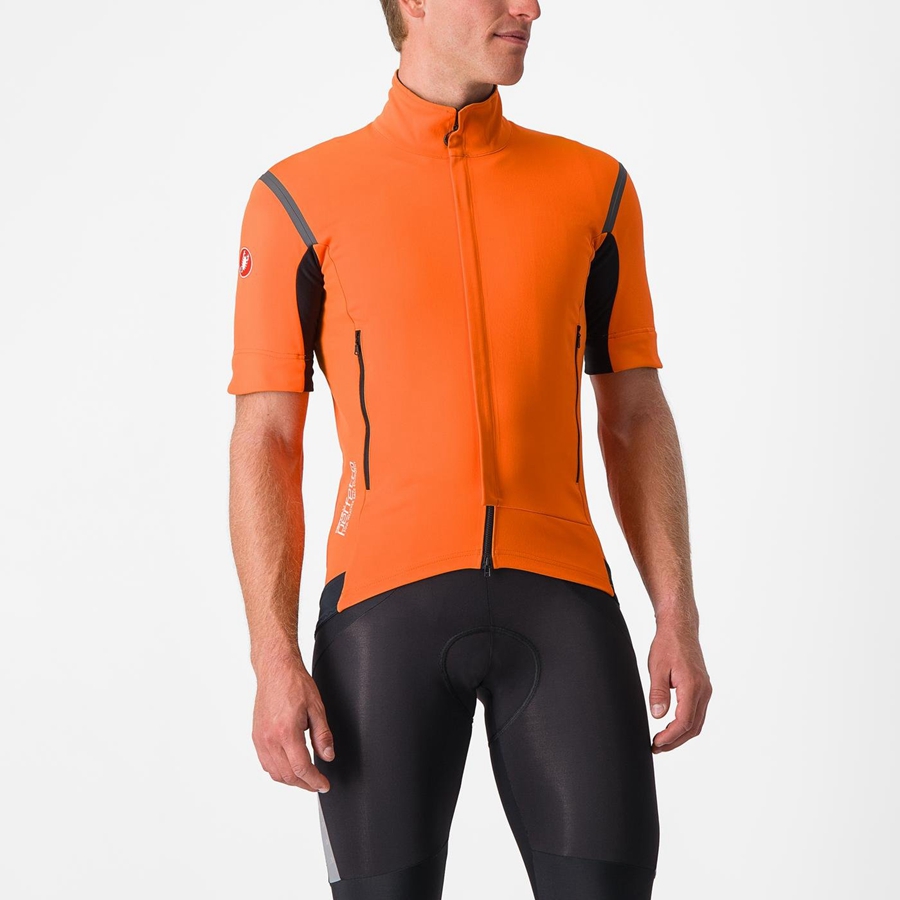 Castelli PERFETTO RoS 2 CONVERTIBLE Jassen Heren Rood Oranje Donkergrijs | 371294BSZ