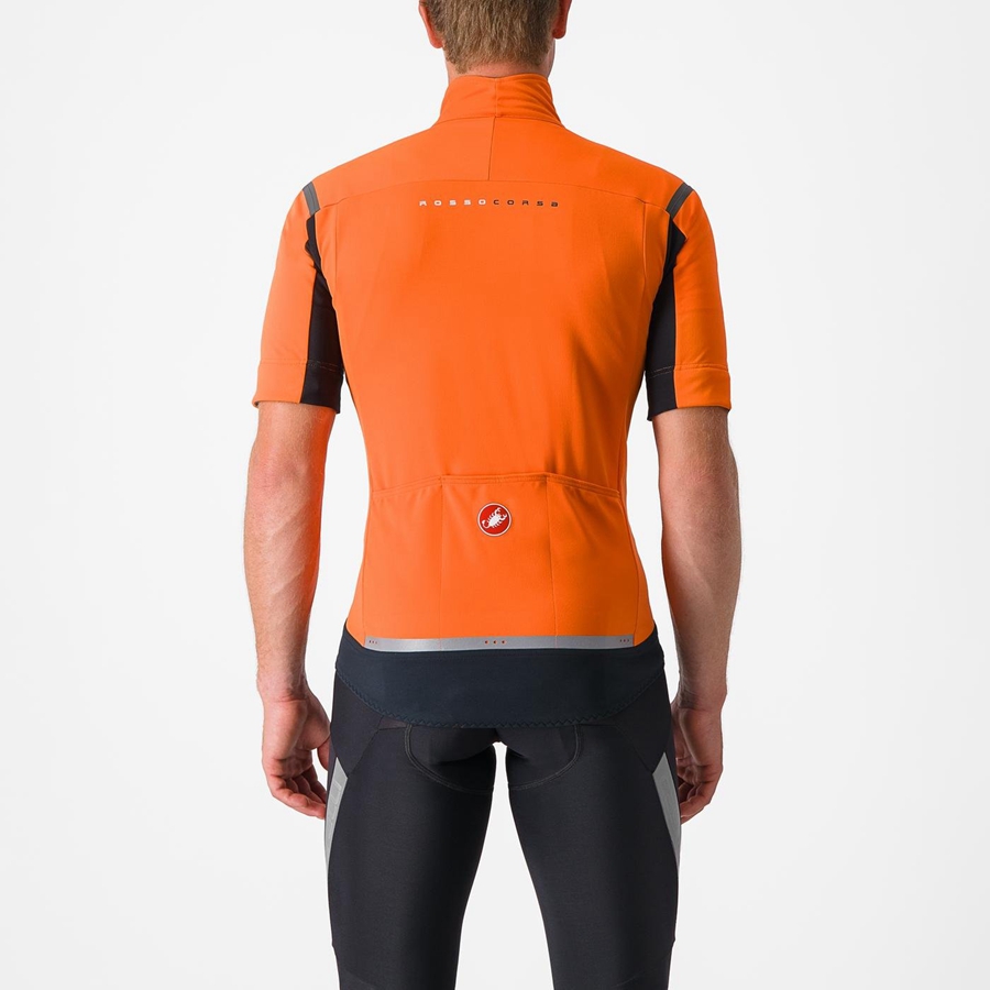 Castelli PERFETTO RoS 2 CONVERTIBLE Jassen Heren Rood Oranje Donkergrijs | 371294BSZ