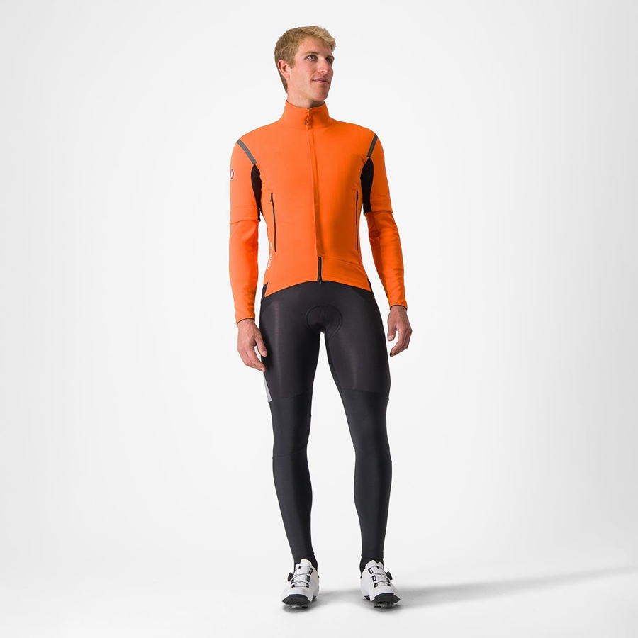 Castelli PERFETTO RoS 2 CONVERTIBLE Jassen Heren Rood Oranje Donkergrijs | 371294BSZ