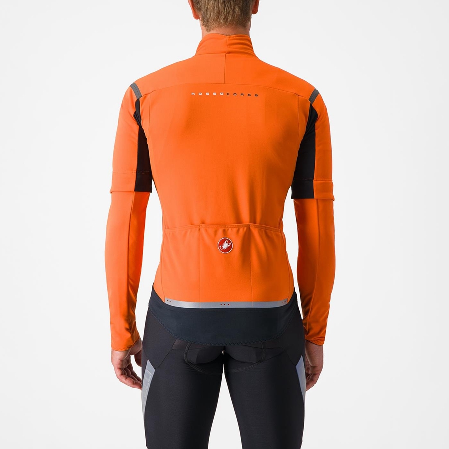 Castelli PERFETTO RoS 2 CONVERTIBLE Jassen Heren Rood Oranje Donkergrijs | 371294BSZ