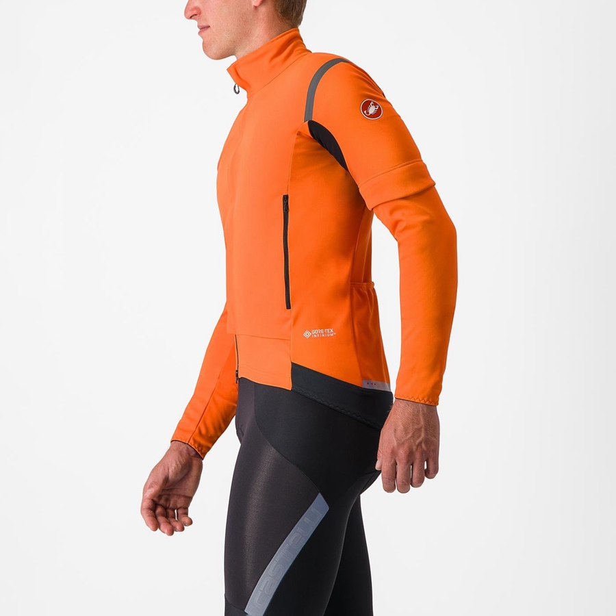 Castelli PERFETTO RoS 2 CONVERTIBLE Jassen Heren Rood Oranje Donkergrijs | 371294BSZ