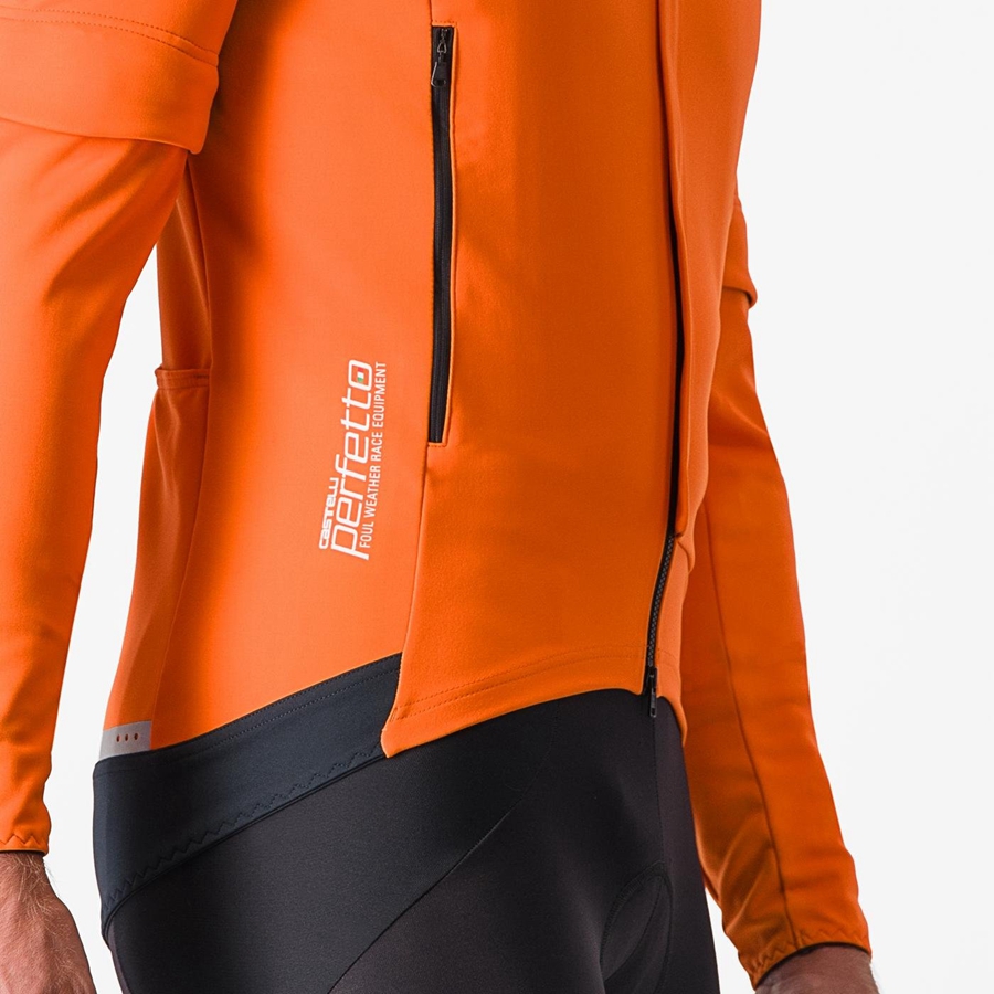 Castelli PERFETTO RoS 2 CONVERTIBLE Jassen Heren Rood Oranje Donkergrijs | 371294BSZ