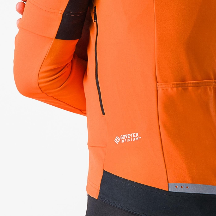 Castelli PERFETTO RoS 2 CONVERTIBLE Jassen Heren Rood Oranje Donkergrijs | 371294BSZ