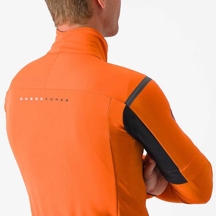 Castelli PERFETTO RoS 2 CONVERTIBLE Jassen Heren Rood Oranje Donkergrijs | 371294BSZ