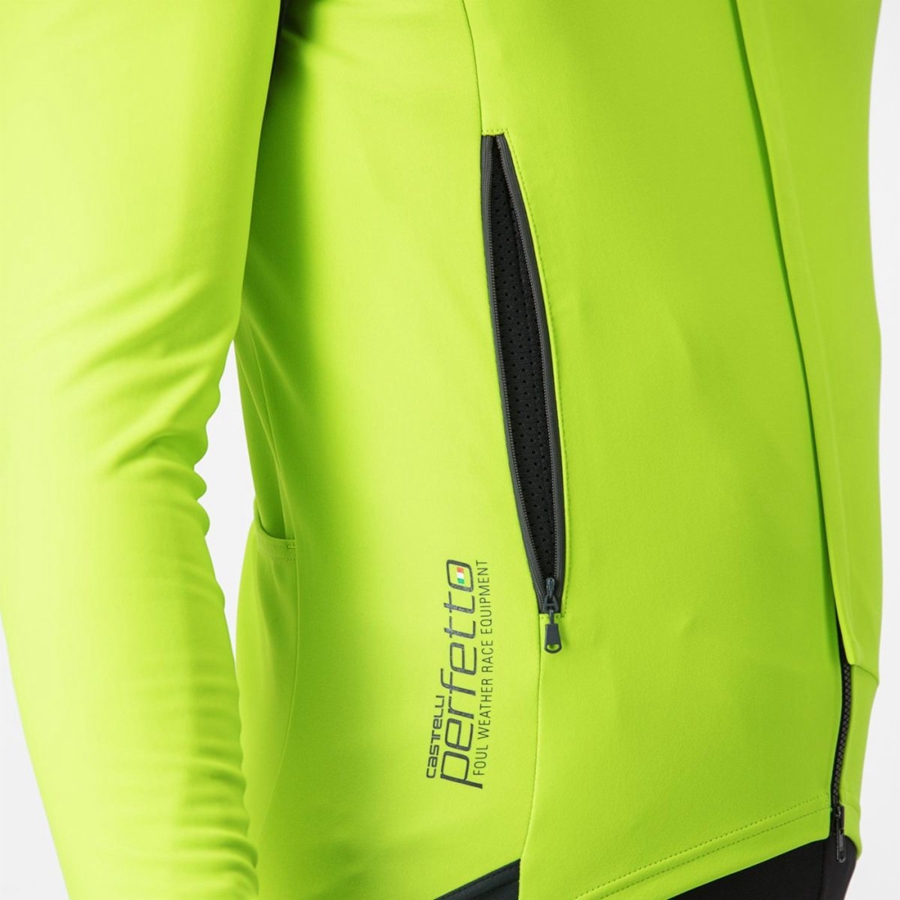 Castelli PERFETTO RoS 2 Jassen Heren Lichtgroen Donkergrijs | 617204YSN