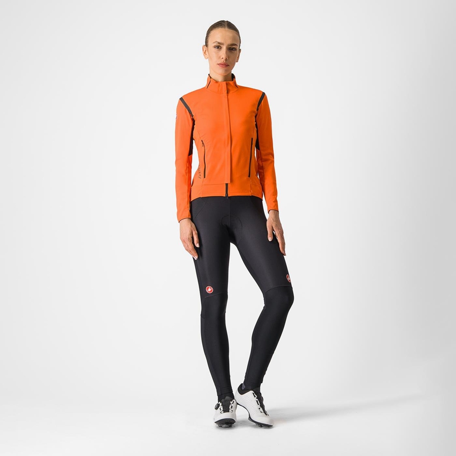 Castelli PERFETTO RoS 2 W Jassen Dames Rood Oranje Zwart | 064923XJT