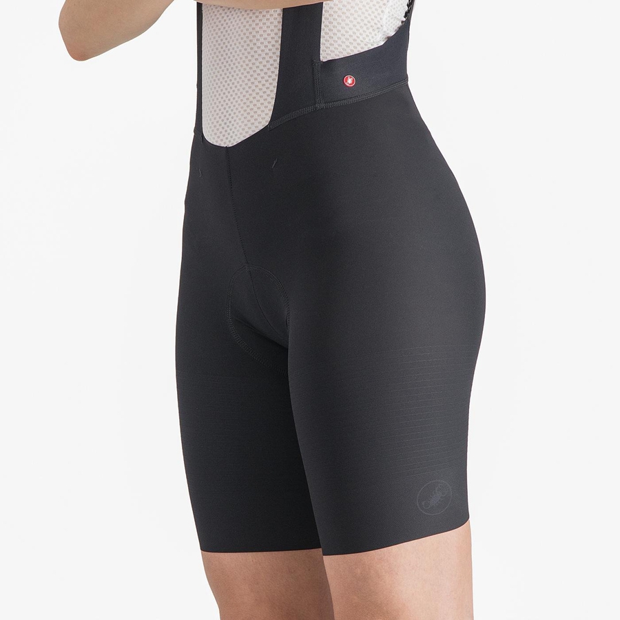 Castelli PREMIO W Korte Broek Met Slabbetje Dames Zwart | 615294LMR