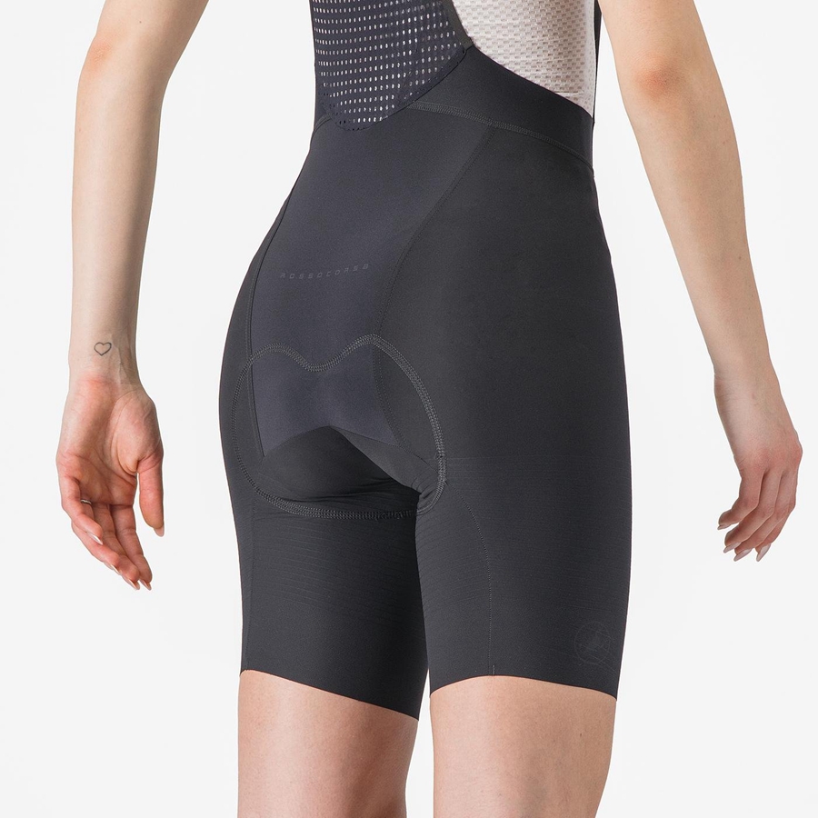 Castelli PREMIO W Korte Broek Met Slabbetje Dames Zwart | 615294LMR