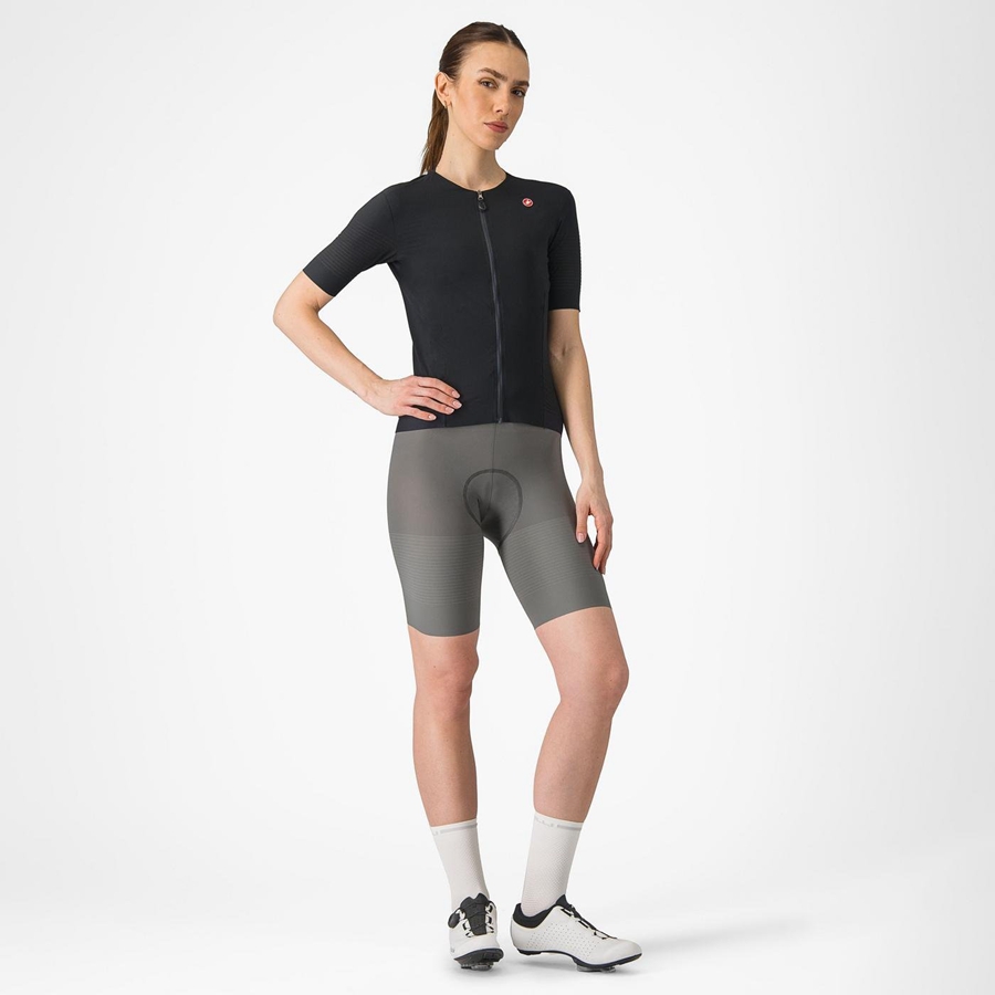 Castelli PREMIO W Korte Broek Met Slabbetje Dames Grijs | 319680RWK