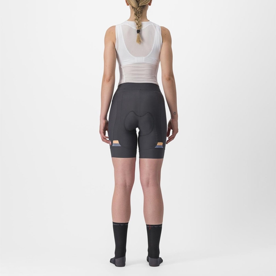 Castelli PRIMA Korte Broek Dames Donkergrijs Oranje | 504763FIV