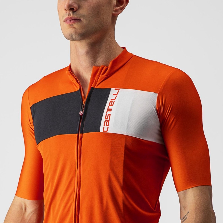 Castelli PROLOGO 7 Jersey Heren Rood Zwart Wit | 631075LKP