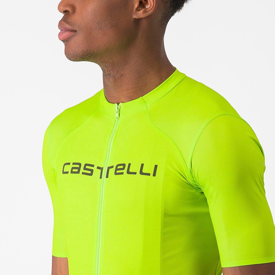 Castelli PROLOGO LITE Jersey Heren Lichtgroen Diepgroen | 206538QPB