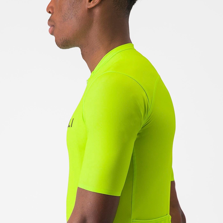 Castelli PROLOGO LITE Jersey Heren Lichtgroen Diepgroen | 206538QPB