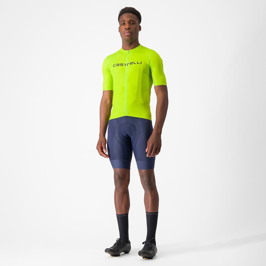 Castelli PROLOGO LITE Jersey Heren Lichtgroen Diepgroen | 206538QPB