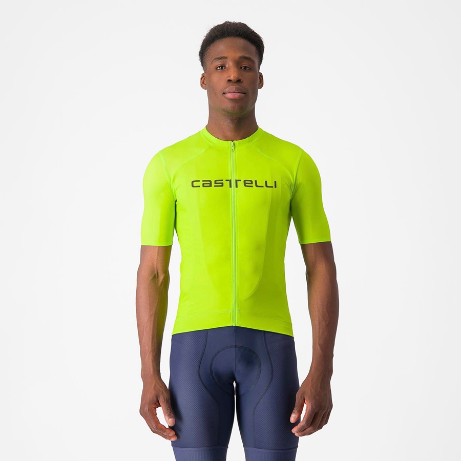 Castelli PROLOGO LITE Jersey Heren Lichtgroen Diepgroen | 206538QPB