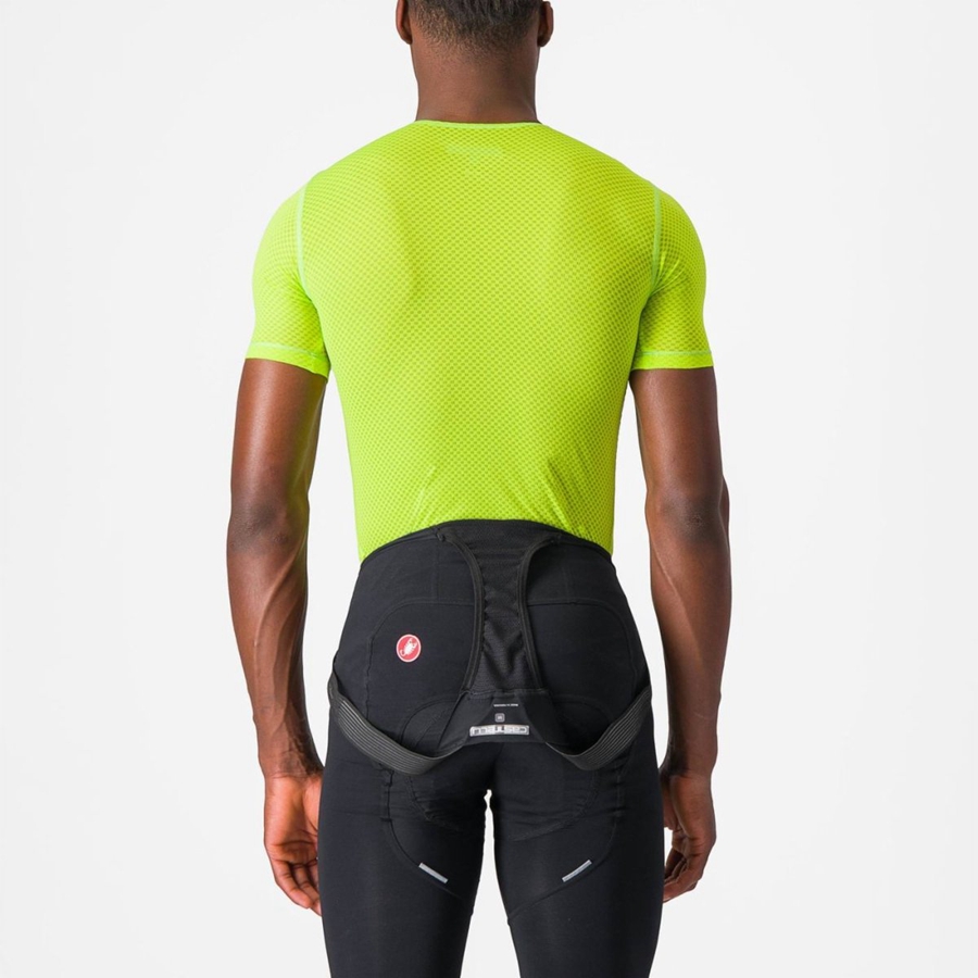 Castelli PRO MESH 2.0 SHORT SLEEVE Basislaag Heren Lichtgroen | 928653JBP