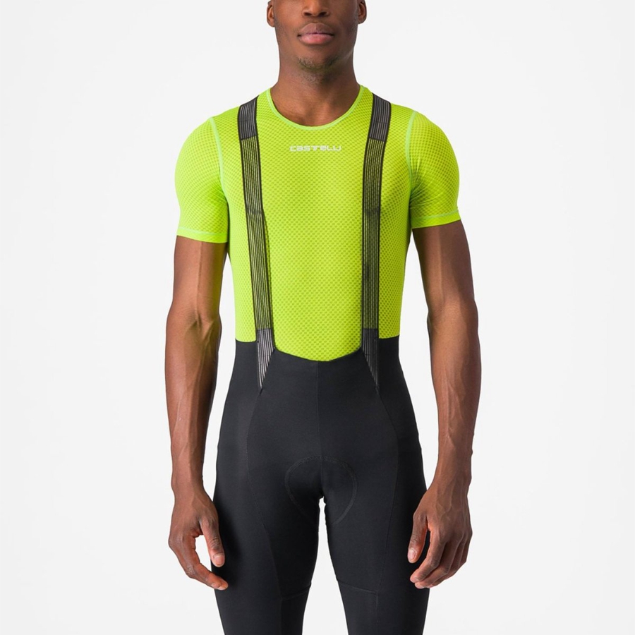 Castelli PRO MESH 2.0 SHORT SLEEVE Basislaag Heren Lichtgroen | 928653JBP