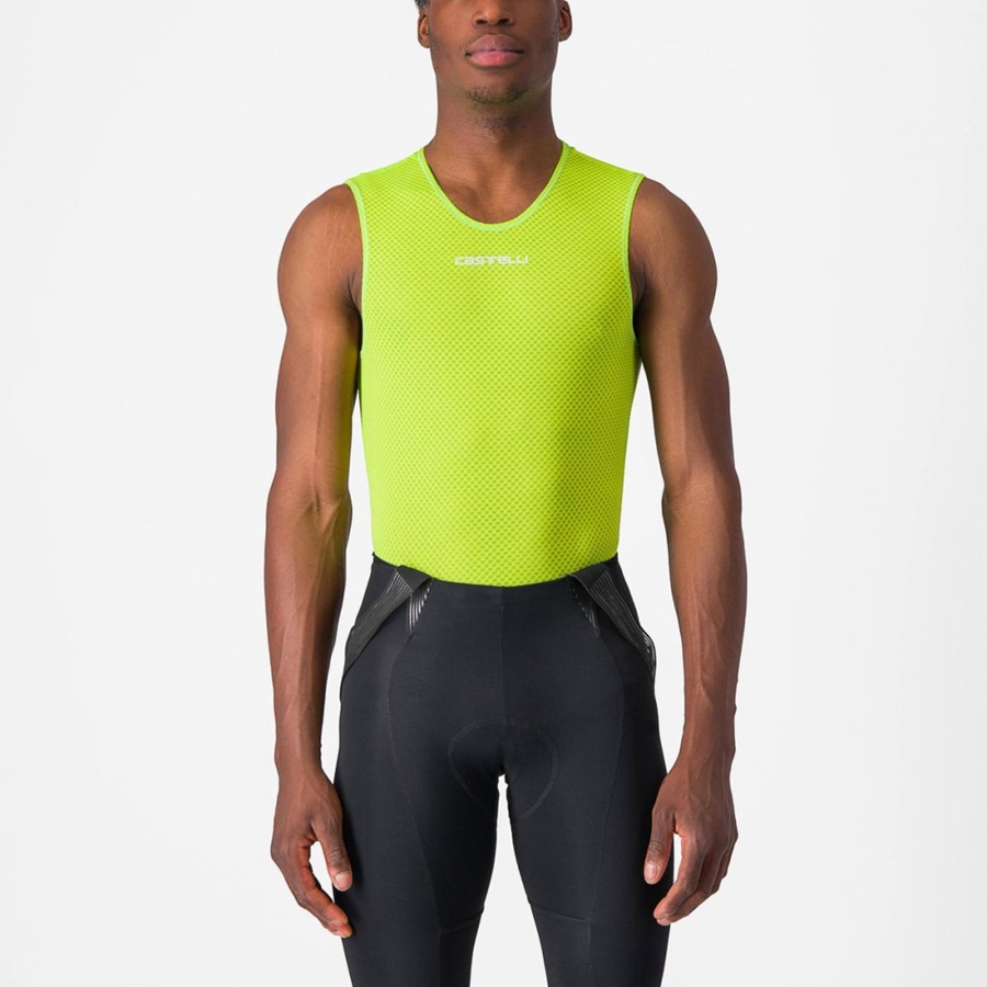 Castelli PRO MESH 2.0 SLEEVELESS Basislaag Heren Lichtgroen | 987125XWF